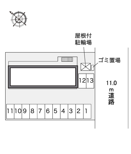 レオパレスリバティ永山１０７間取図