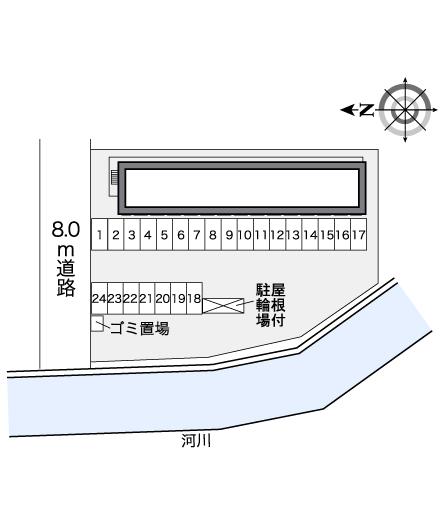 レオパレスたいせつ１０７間取図