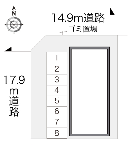 レオパレスプレミール２０６間取図