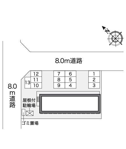 レオパレス白樺２０３間取図