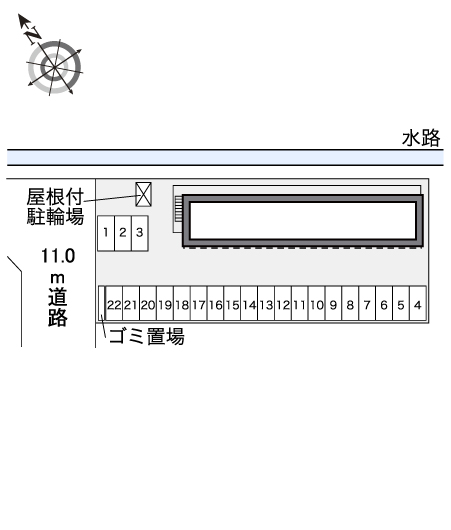レオパレスミラクⅢ１０９間取図