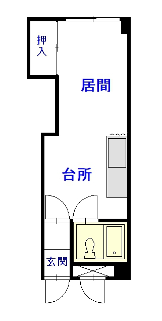 旭祥ハイツ2B間取図