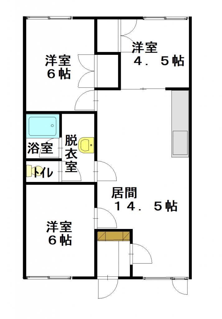 ハイツセンヨウ201間取図