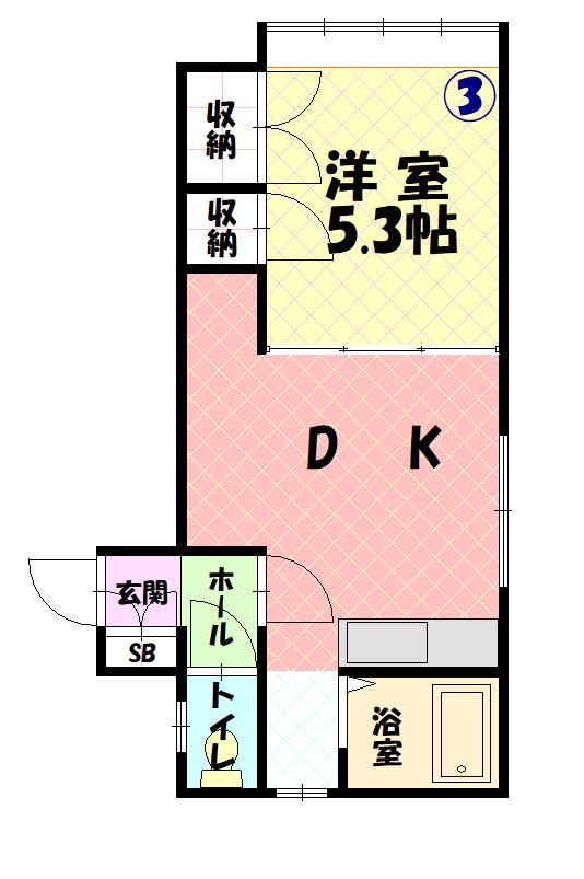 新都パルティール103間取図