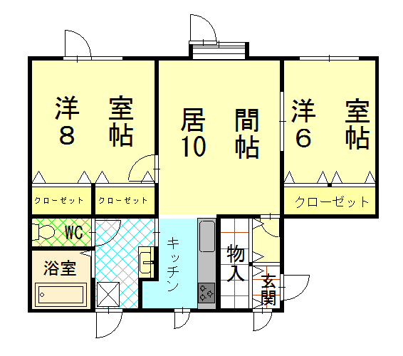 Ｐｅｔｉｔ　ＰｒｅａｉｒｉｅⅡ201間取図