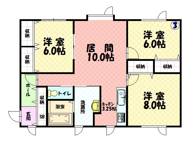 Ｐｅｔｉｔ　ＰｒｅａｉｒｉｅⅡ203間取図