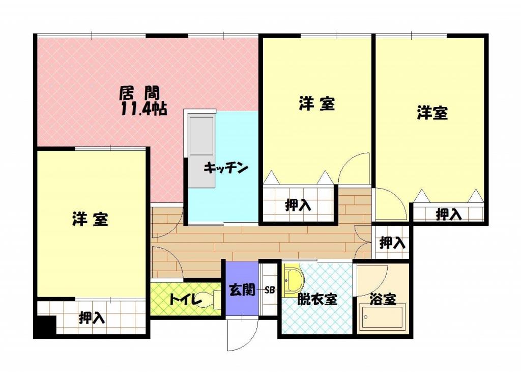 トーアパレス豊岡602間取図