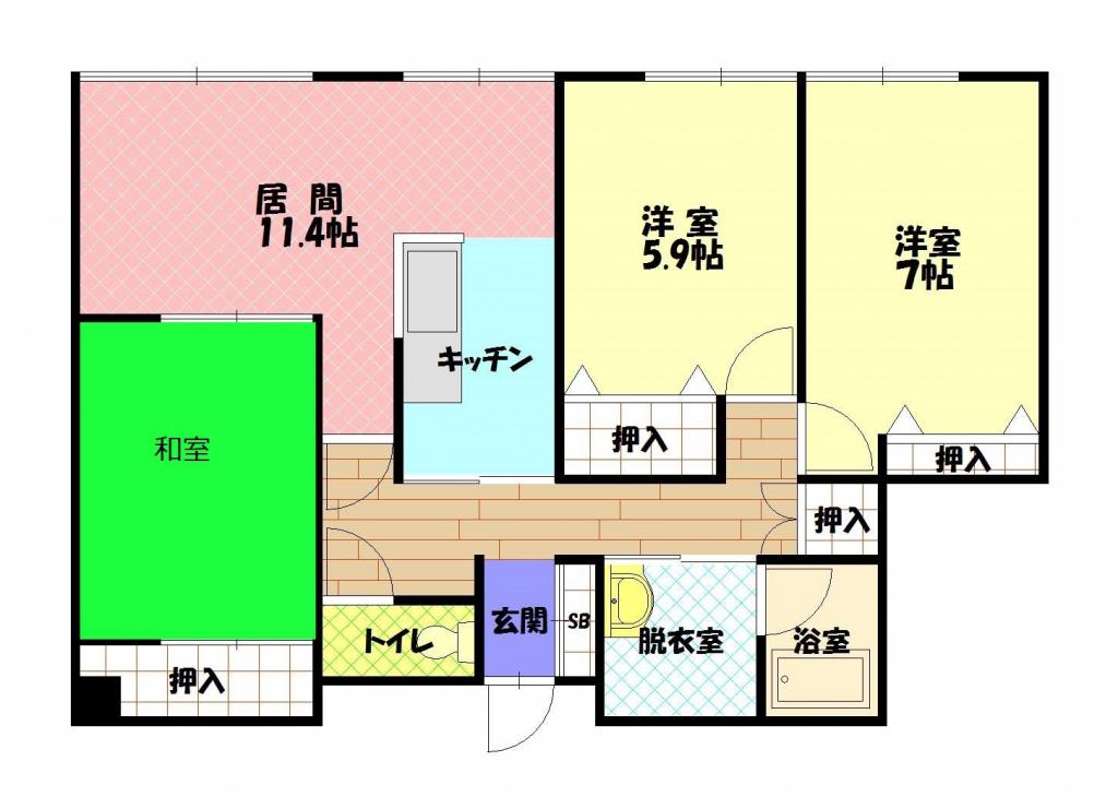 トーアパレス豊岡902間取図