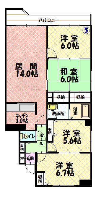 デベックス豊岡４３105間取図