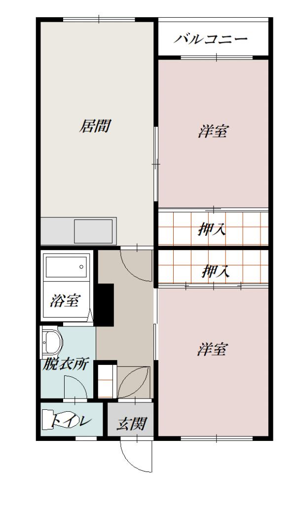 エステート東５・６202間取図