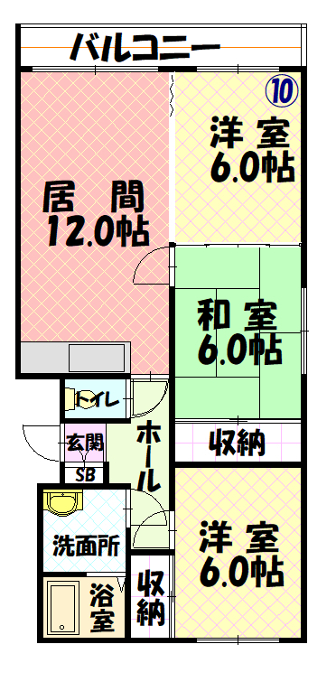 ハイエスト近文310間取図