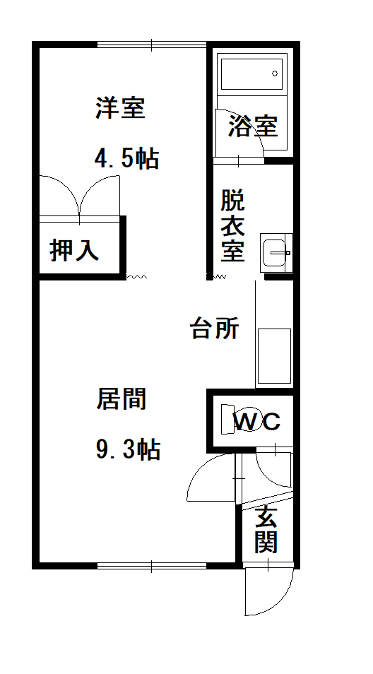 パレスルーセント105間取図