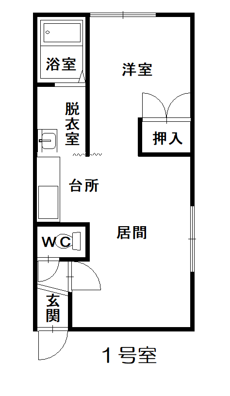 パレスルーセント201間取図