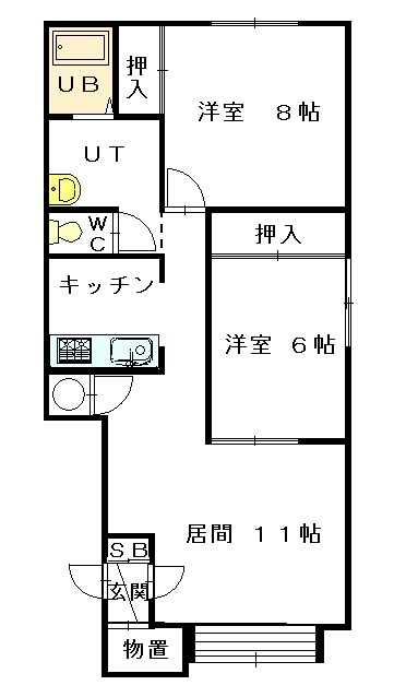 リンツＣ棟207間取図