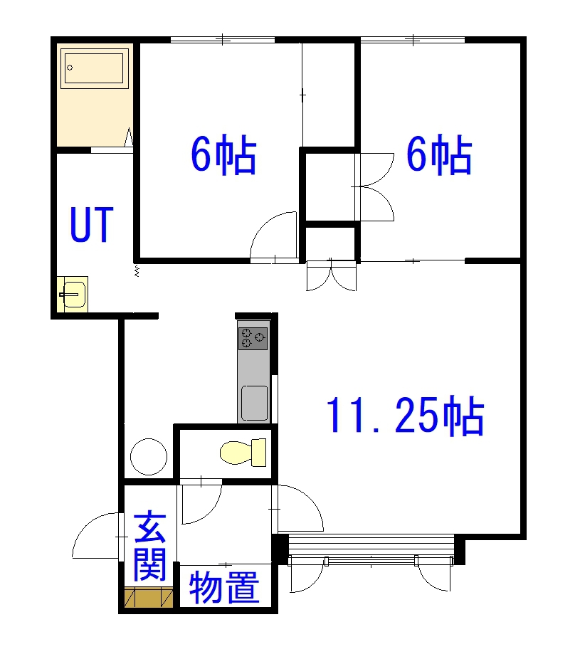 グリムＡ棟２０１間取図