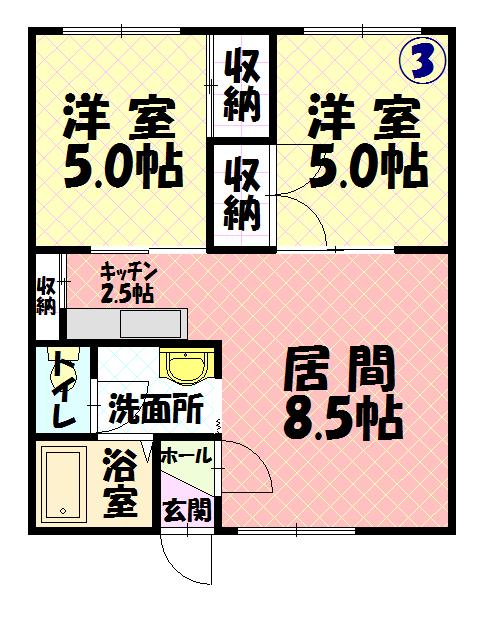 メゾンドエイシン103間取図