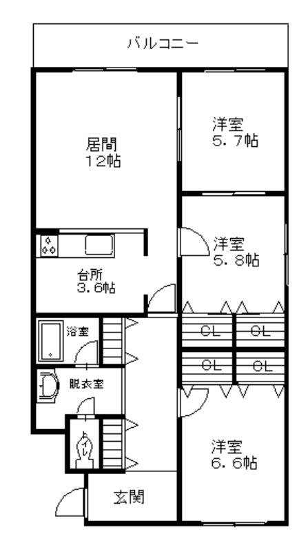 Ｎ５１５2D間取図