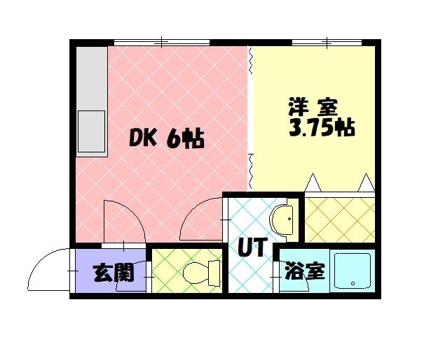 ヤマザキコーポ５．１６F間取図