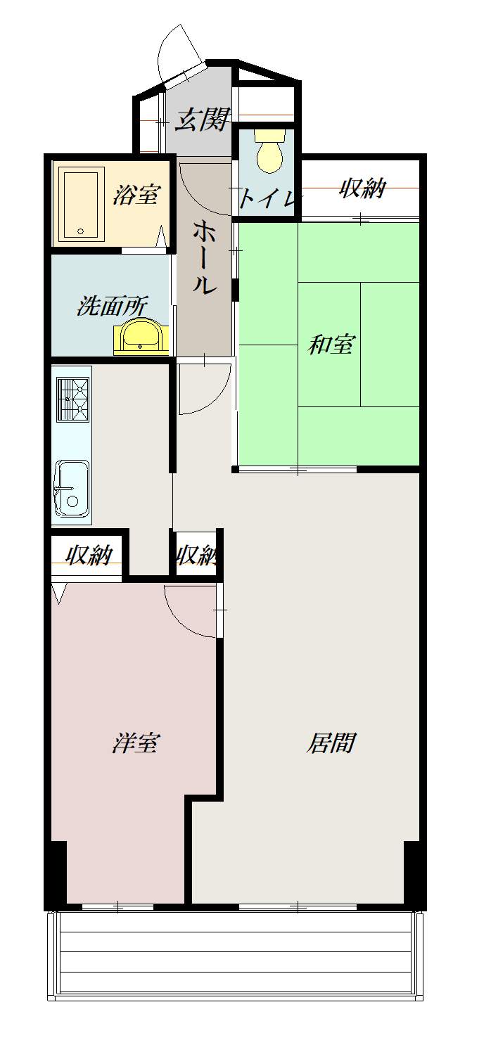 オークヒルズ２．６402間取図