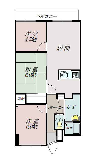 オークヒルズ２．６505間取図