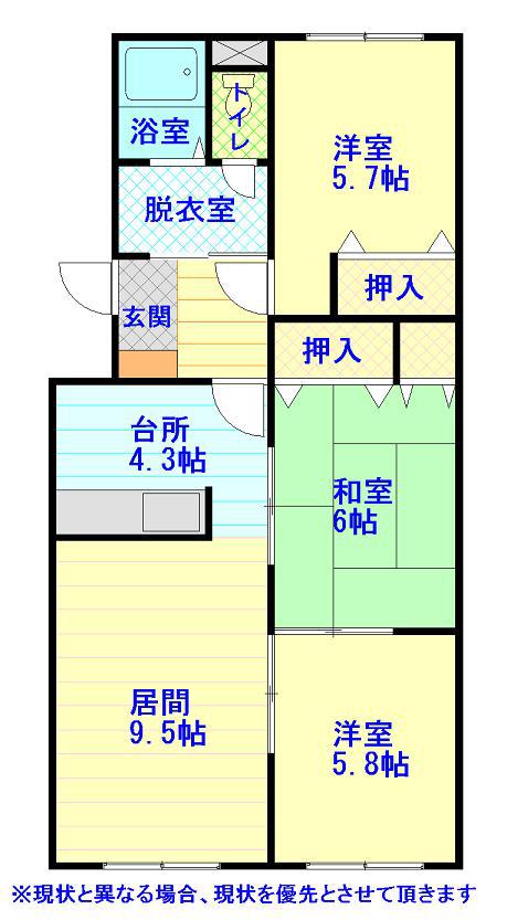 レジデンスすみのい103間取図