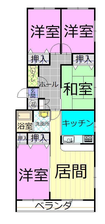 レジデンスすみのい201間取図