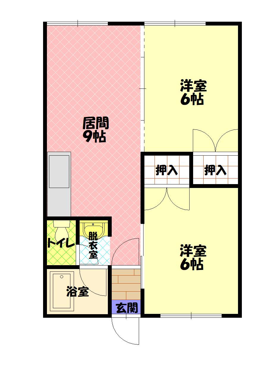 シティハイムスクエア201間取図