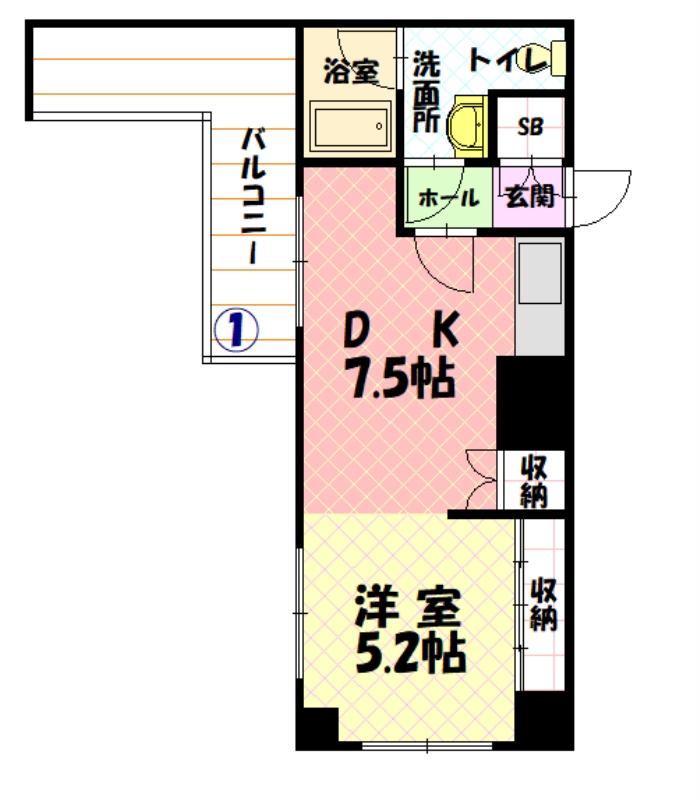 ユニベール801間取図