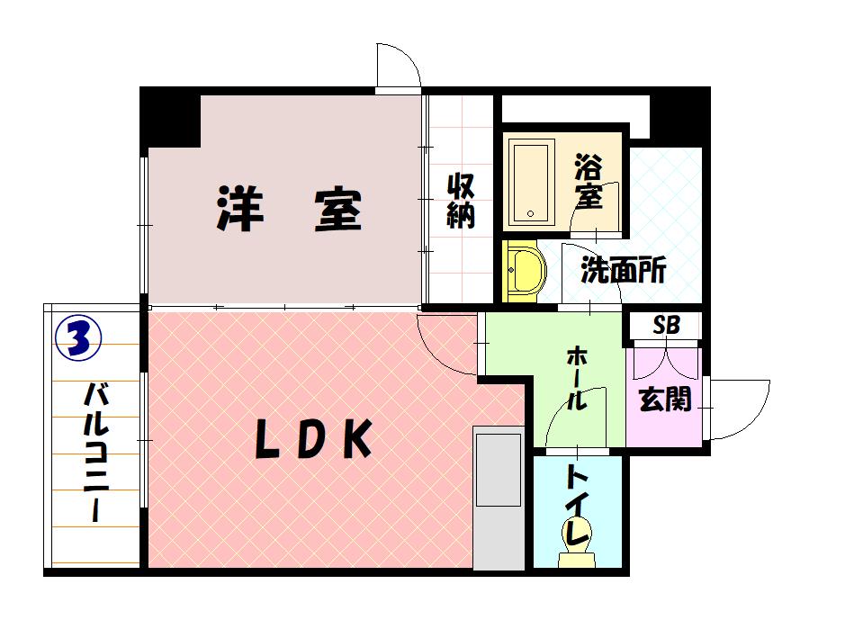 ユニベール403間取図