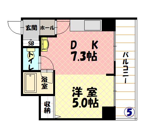 ユニベール505間取図