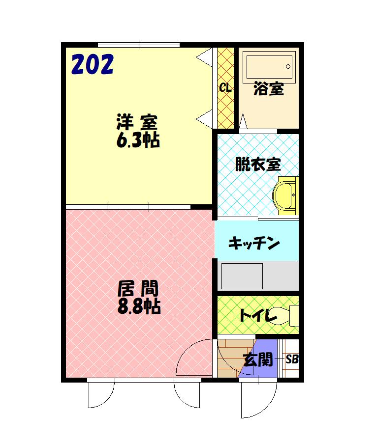 フルハウス202間取図