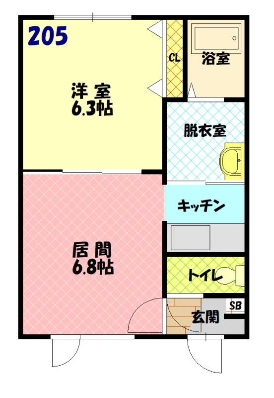 フルハウス205間取図
