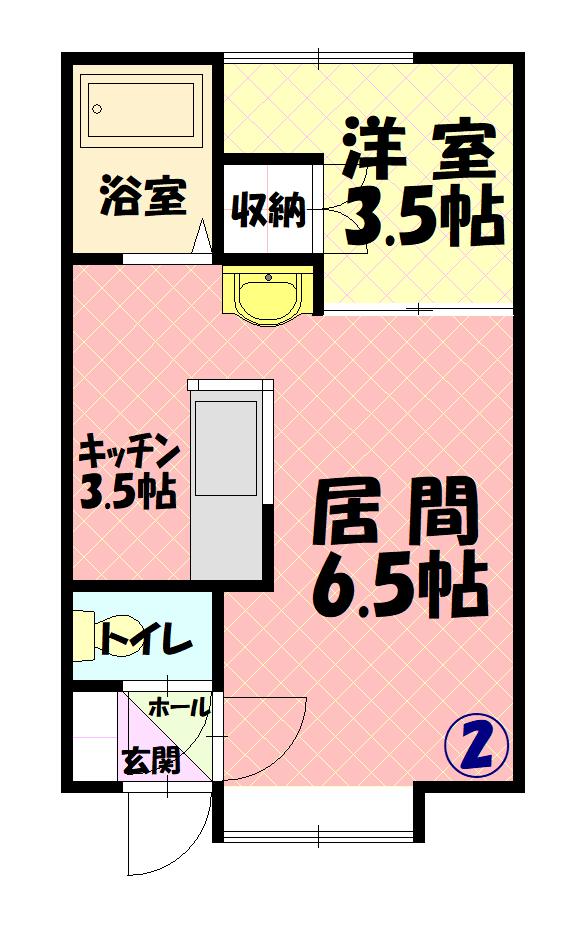 ロイヤルＡ202間取図