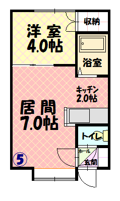 ロイヤルＡ105間取図
