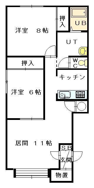 リンツＤ棟208間取図
