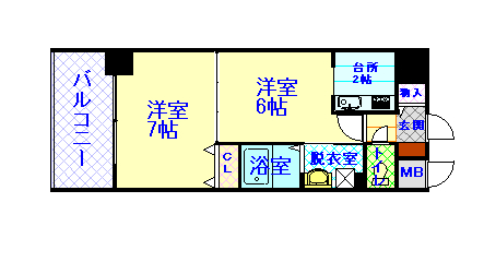 ノルテ６条通弐番館0603間取図