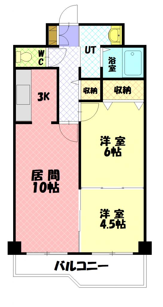 センチュリー旭川105間取図