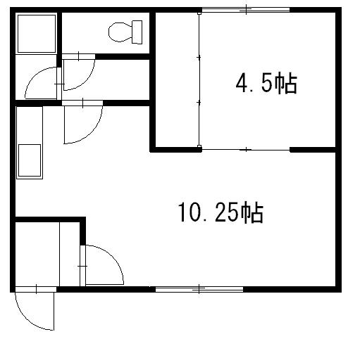 コーポ１２３B間取図