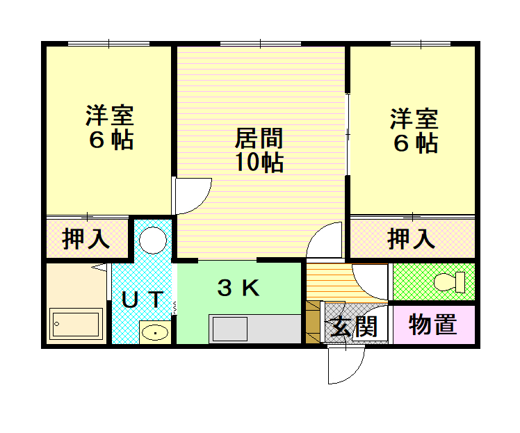 エレガンス１０条101間取図