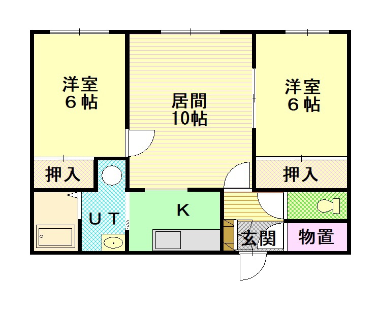 エレガンス１０条201間取図