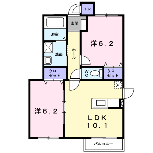 メゾン　フェリーチェ101間取図