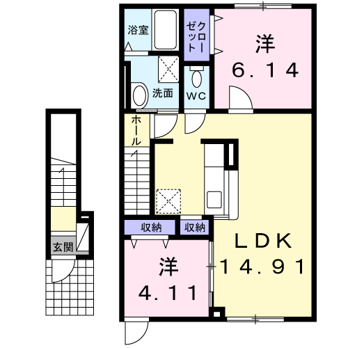 サンライズ彩２０３間取図