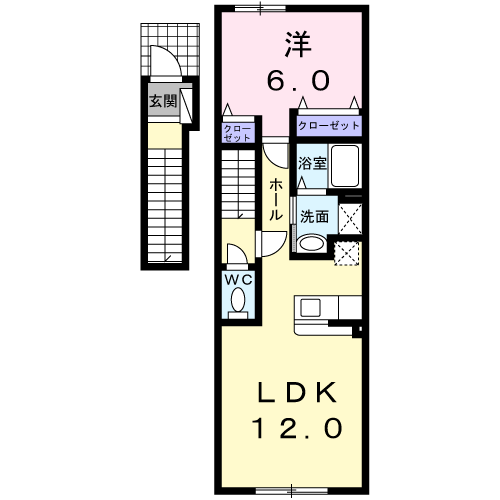Ｅオーブ201間取図