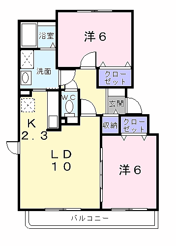 サニーイーストＢ104間取図