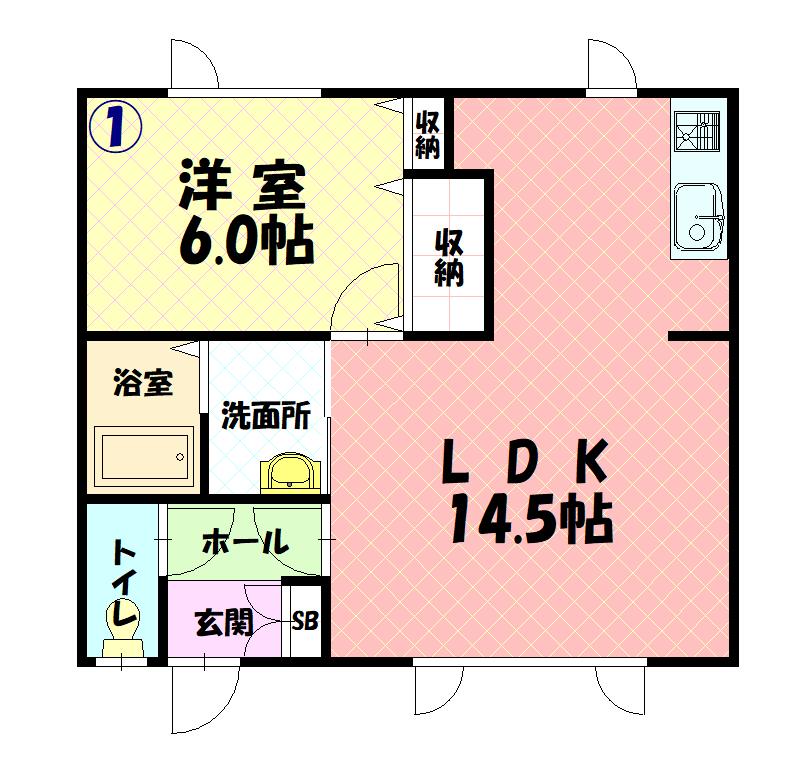 春光７０７アパート101間取図