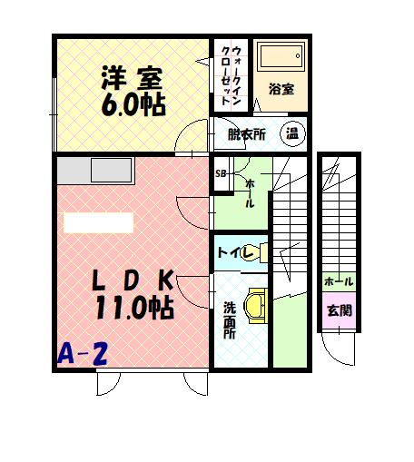リバーサイド８条西A-2間取図