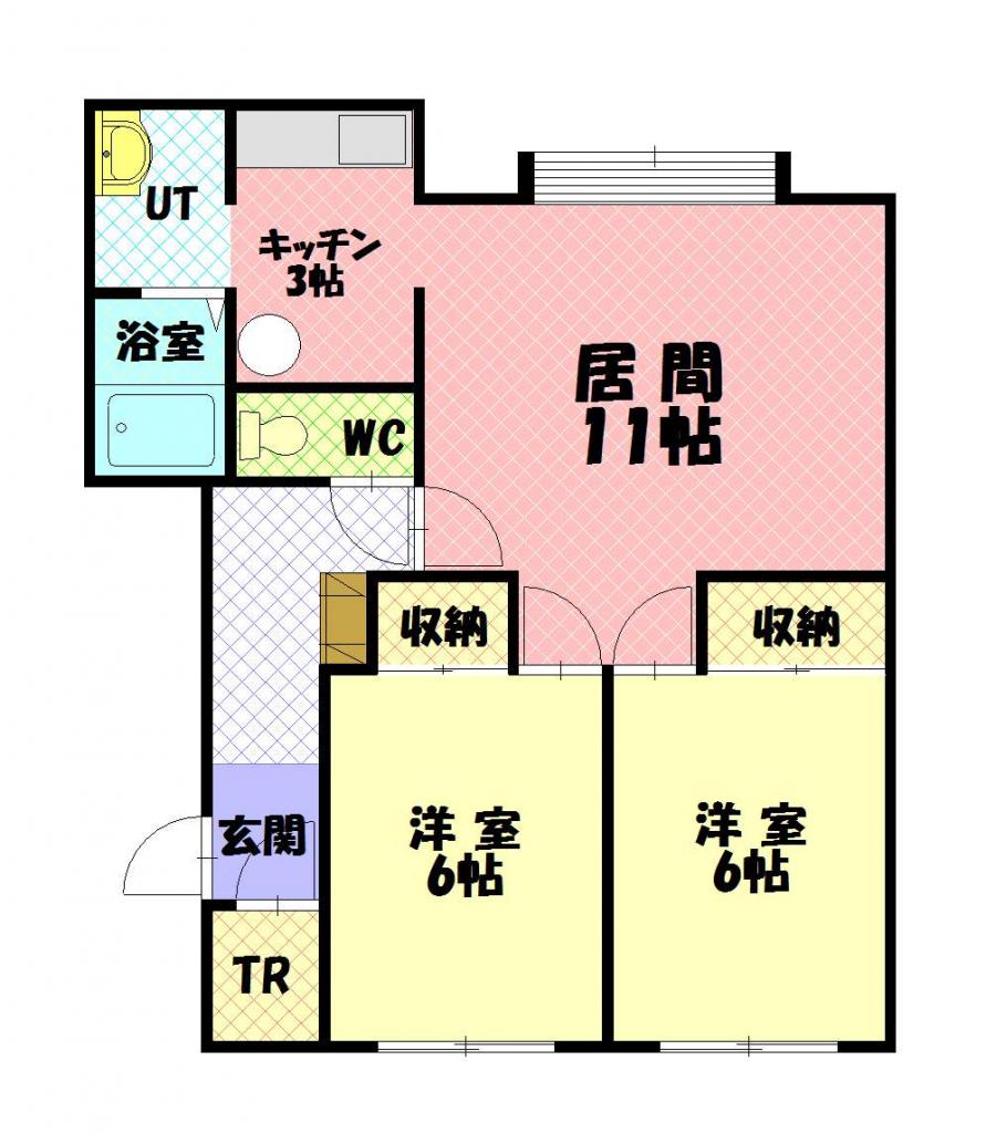ライフカムイA202間取図