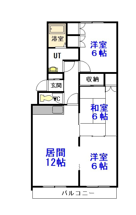 すみのい第２コーポ305間取図