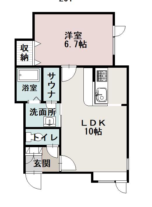 コンドルⅠ102間取図