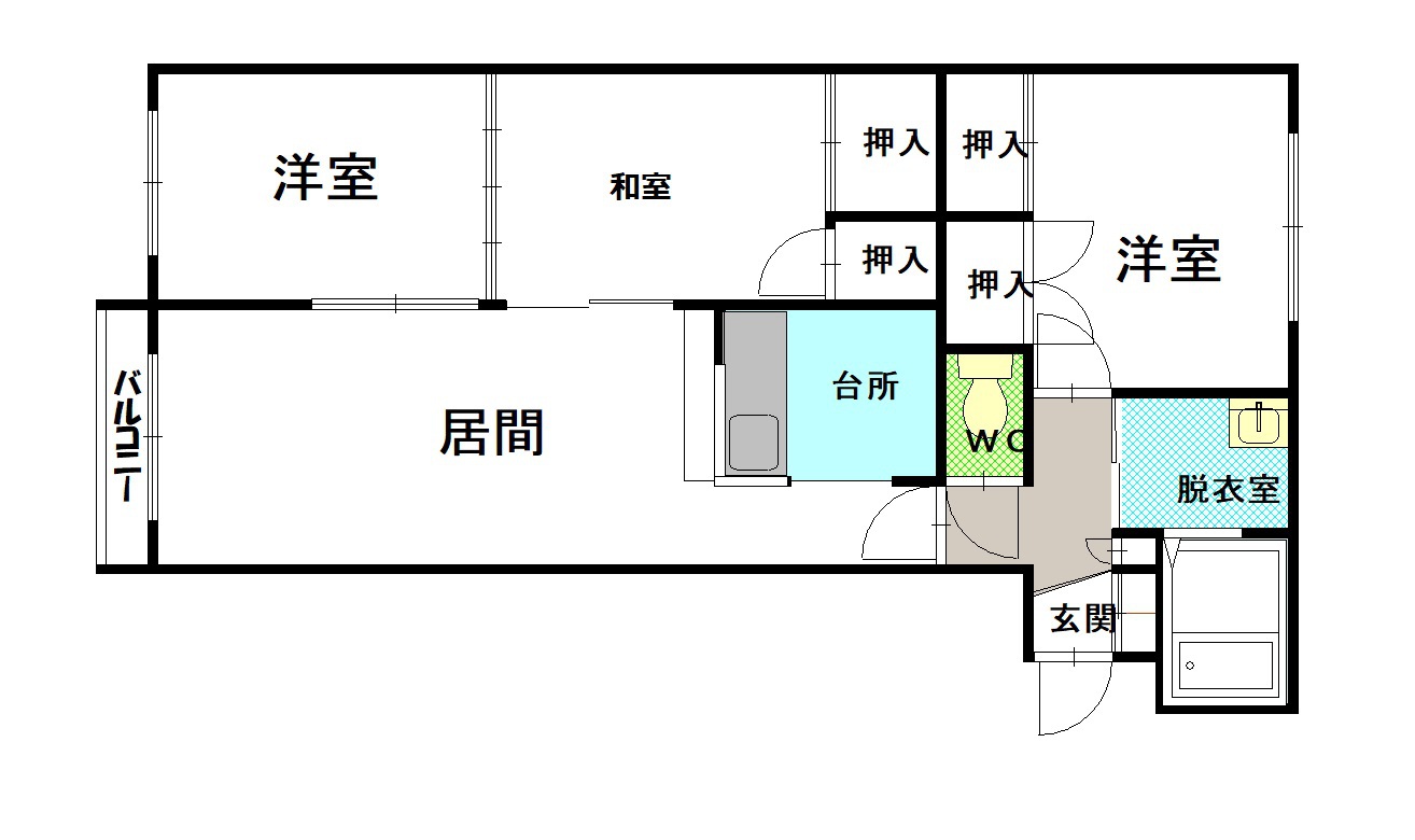 フロンティア大町203間取図